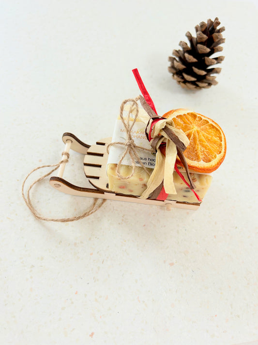 Schlitten mit Winterseife